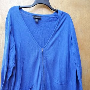 Lane Bryant zipper sweater  cobalt